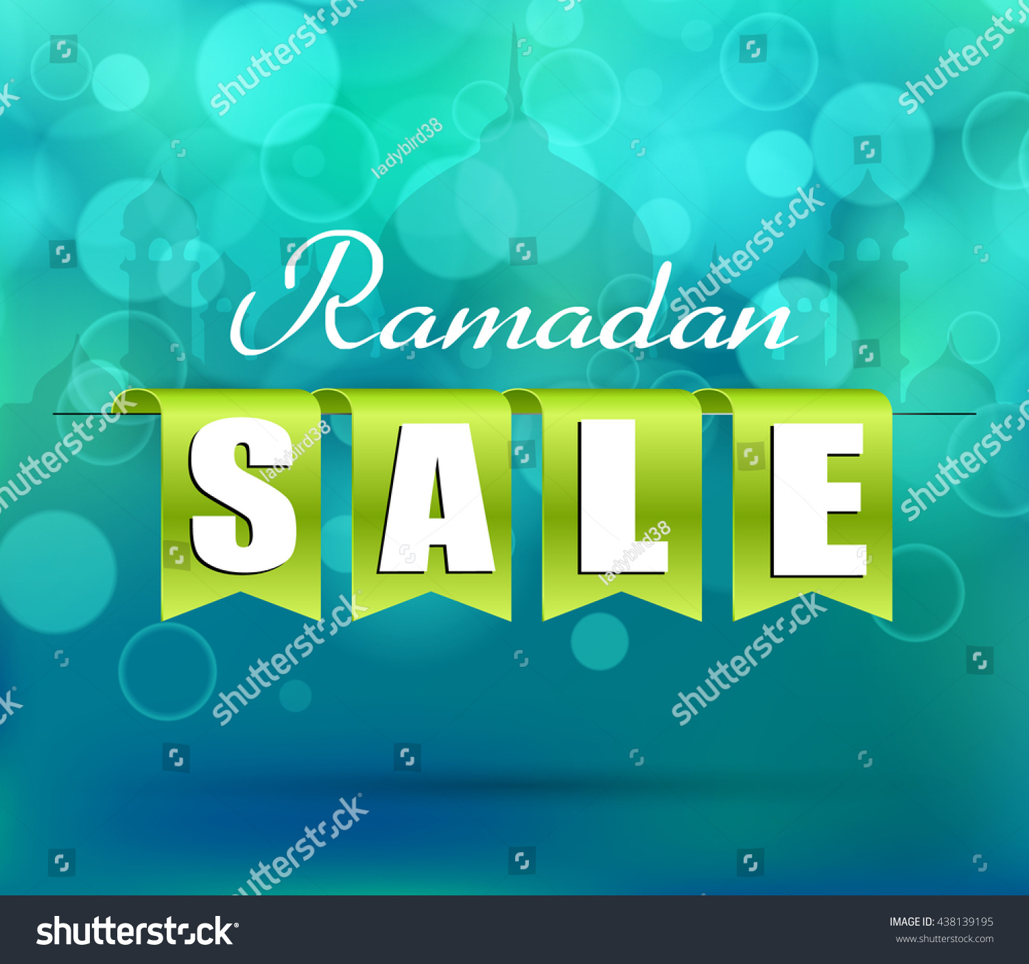 Ramadan Sale Background Banner Flyer Design Stock Vector (Royalty Free