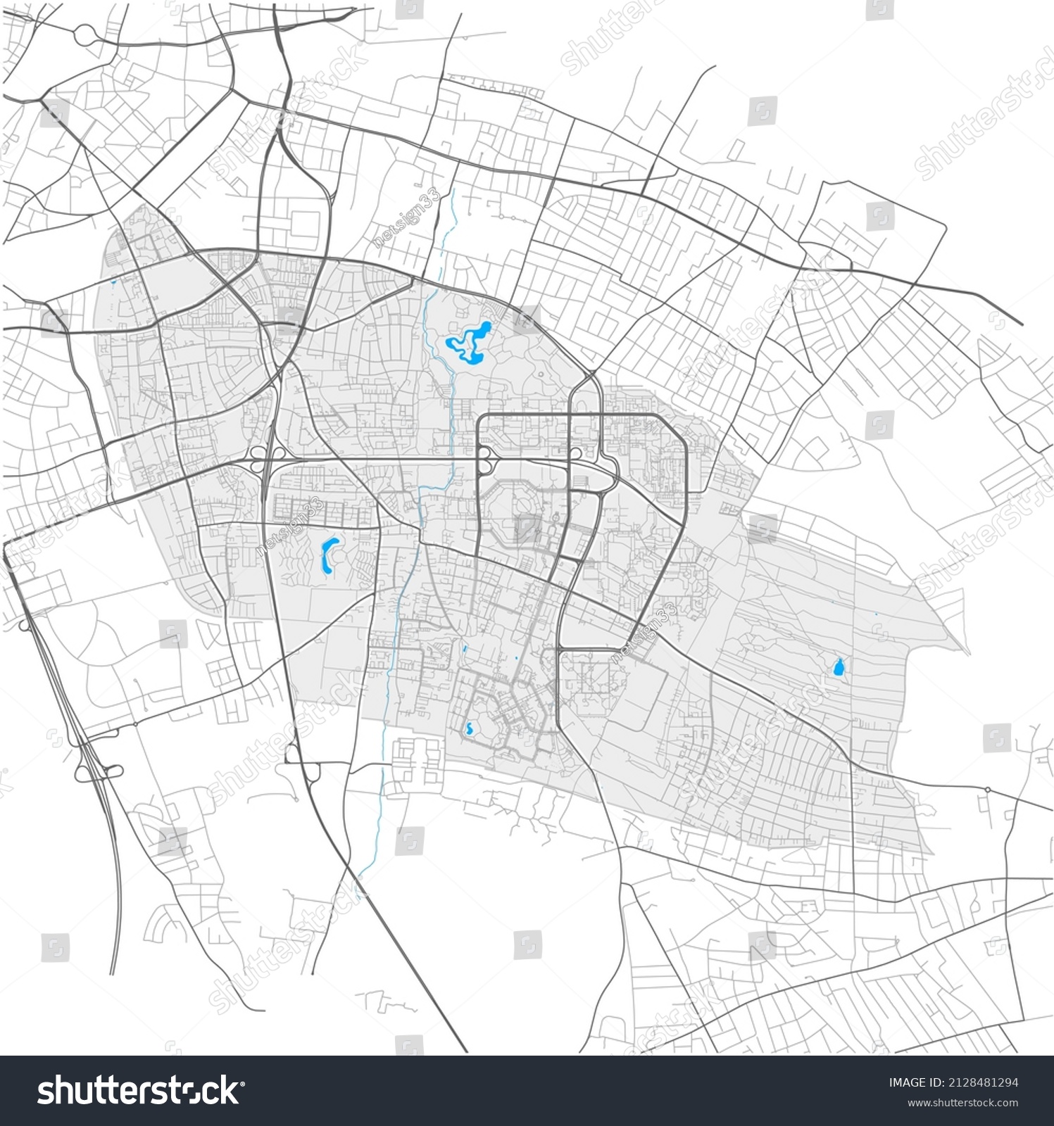 Ramersdorfperlach Deutschland High Detail Vector Map Stock Vector 