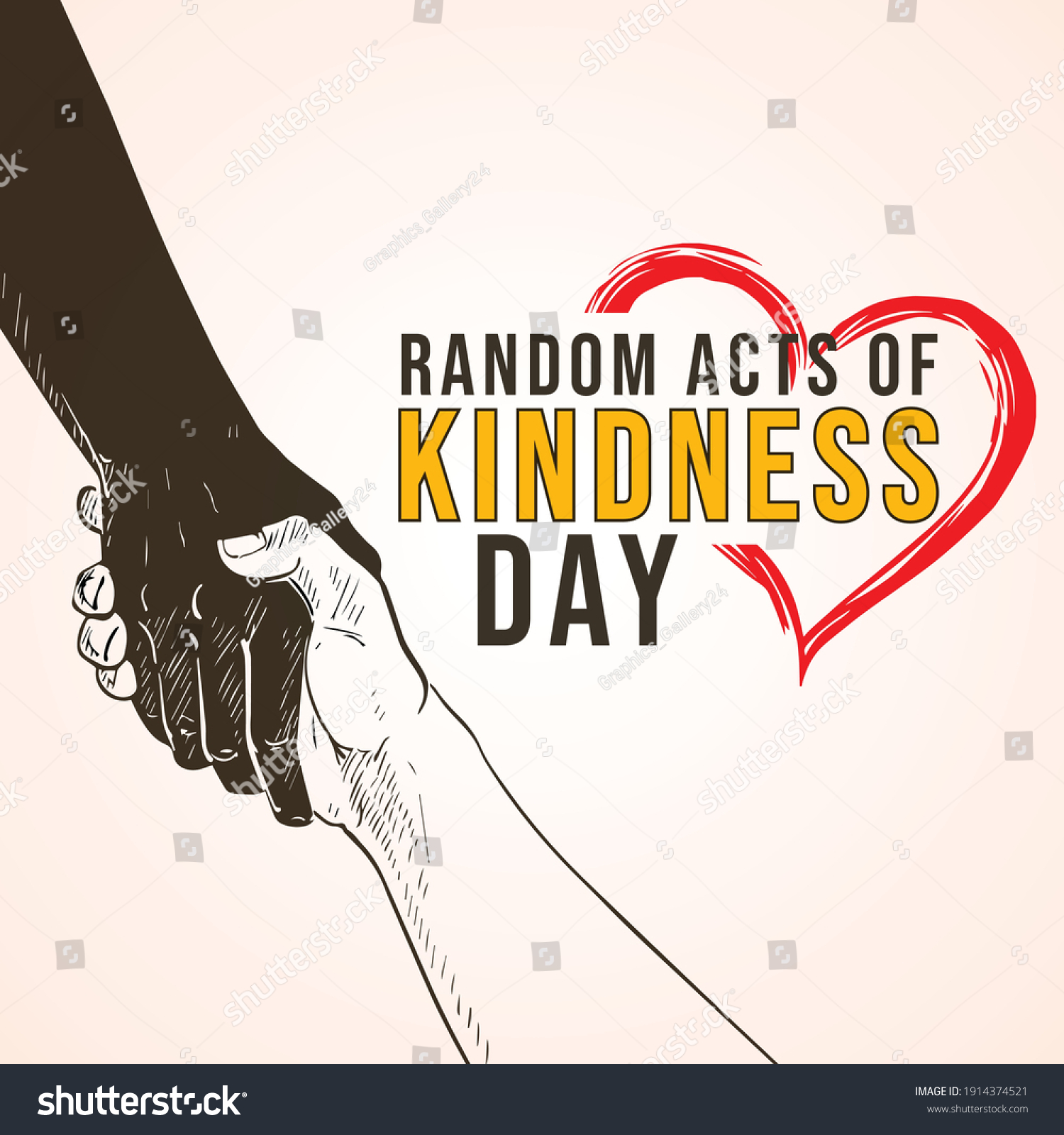 Random Acts Kindness Day Abstract Art Stock Vector Royalty Free 1914374521 Shutterstock