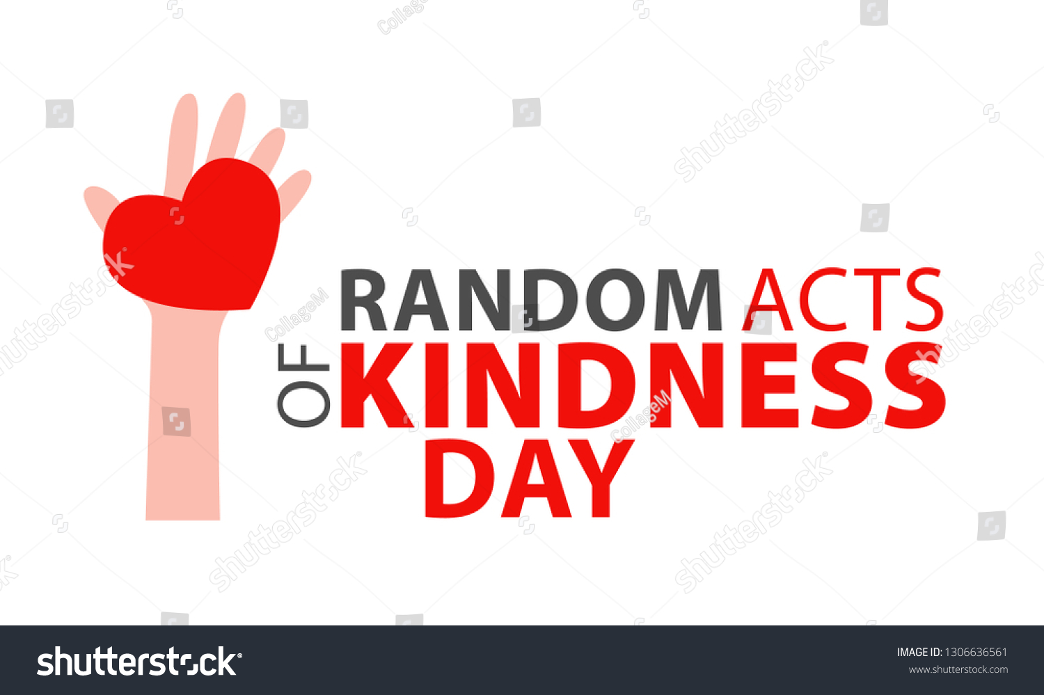 Stock Vector Random Acts Of Kindness Day Emblem Isolated Vector Illustration World Altruistic Holiday Event 1306636561 