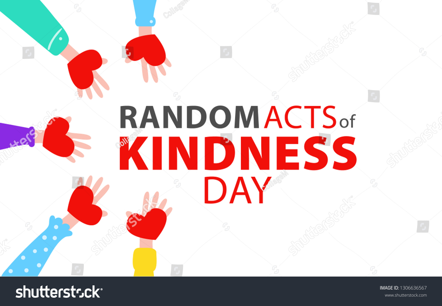 Random Acts Kindness Day Emblem Isolated Stock Vector Royalty Free 1306636567