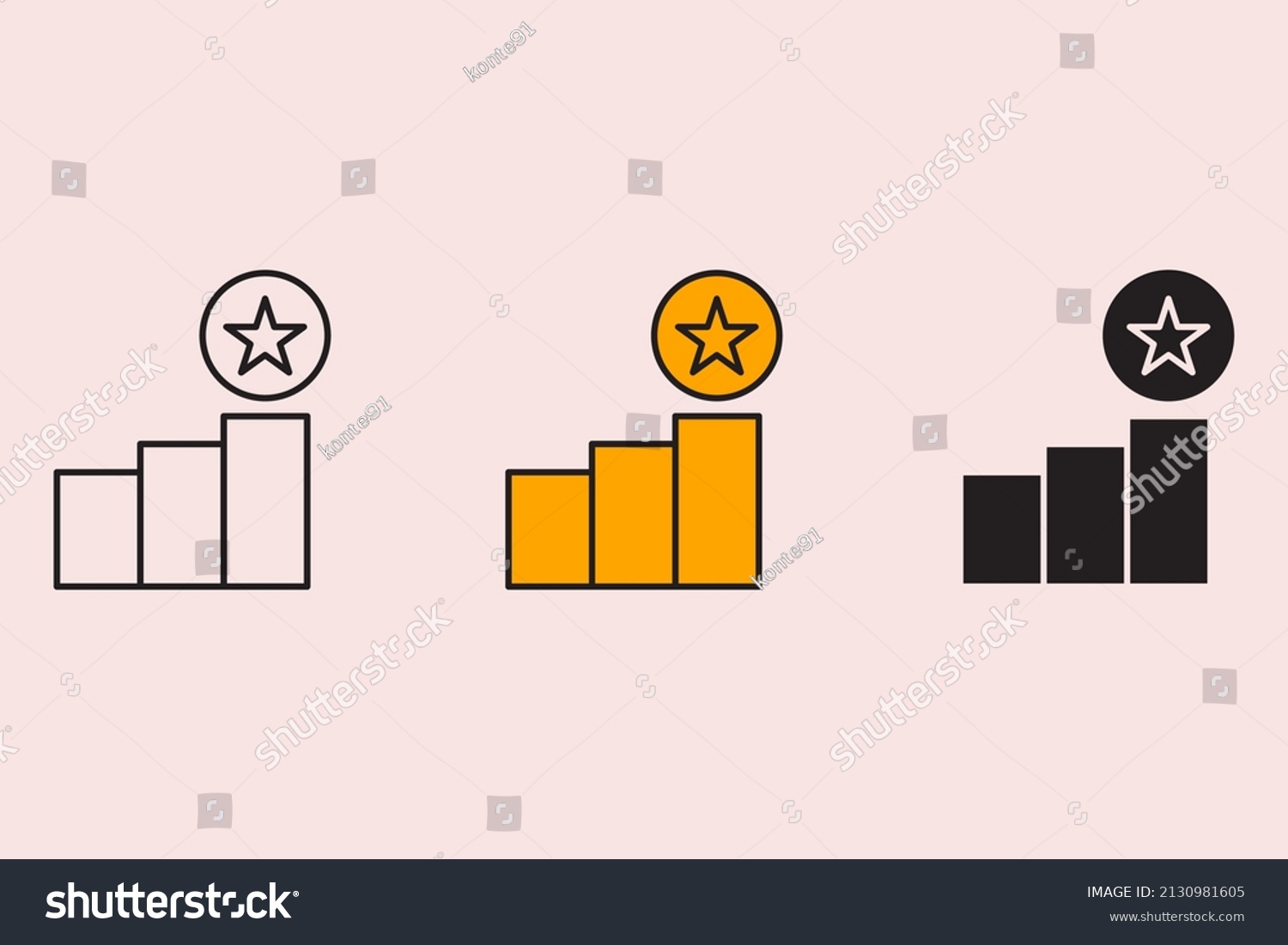 Ranking Icons Symbol Vector Elements Infographic Stock Vector Royalty