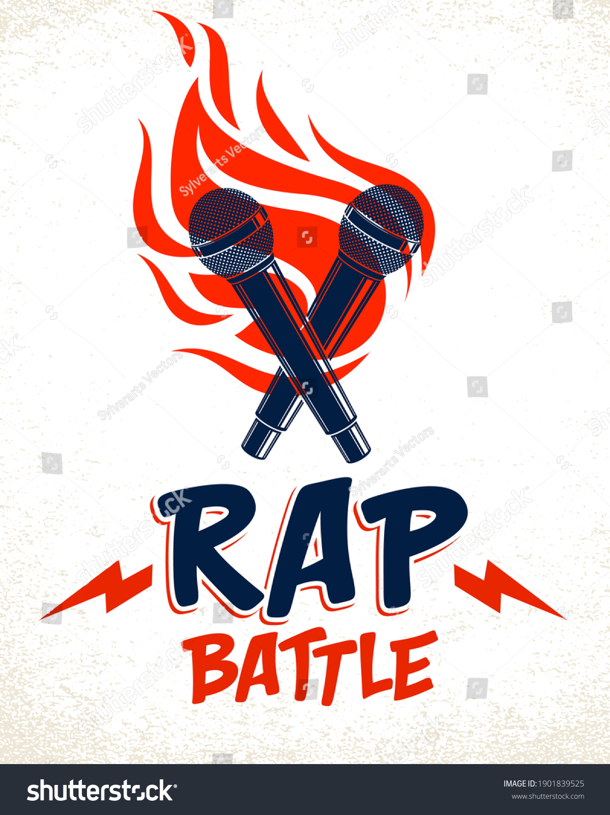 Rap Battle Vector Logo Emblem Two Stock Vector (Royalty Free ...