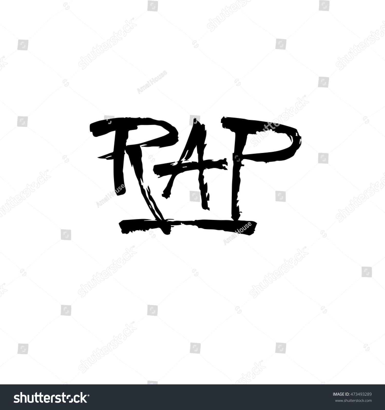 Rap Ink Hand Lettering Modern Brush Stock Vector 473493289 - Shutterstock