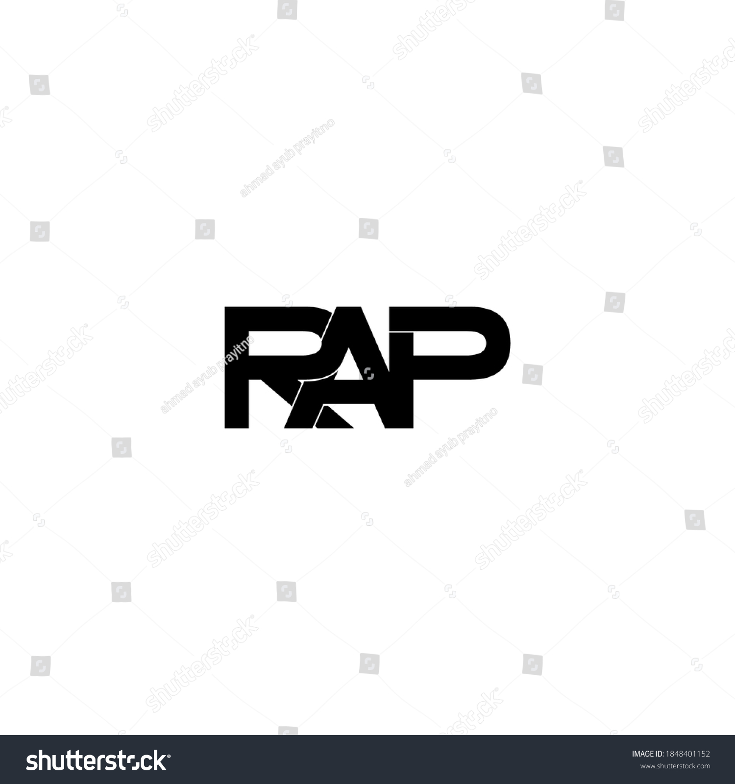 Rap Letter Original Monogram Logo Design Stock Vector (Royalty Free ...