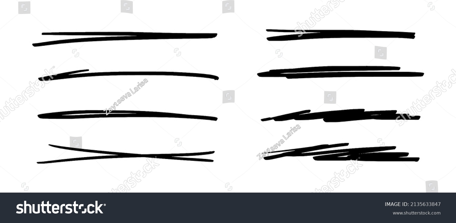 Rapid Highlights Underline Markers Collection Vector Stock Vector ...