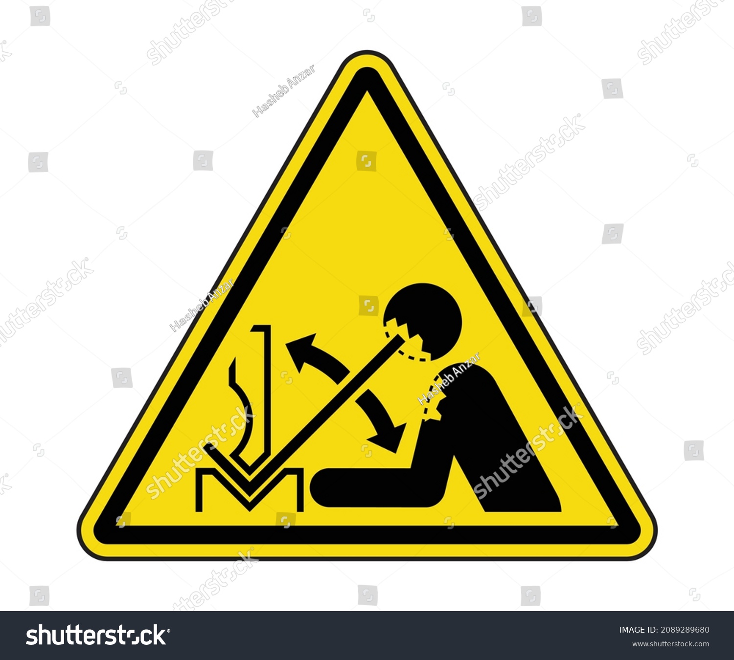 rapid-movement-workpiece-press-brake-warning-stock-vector-royalty-free