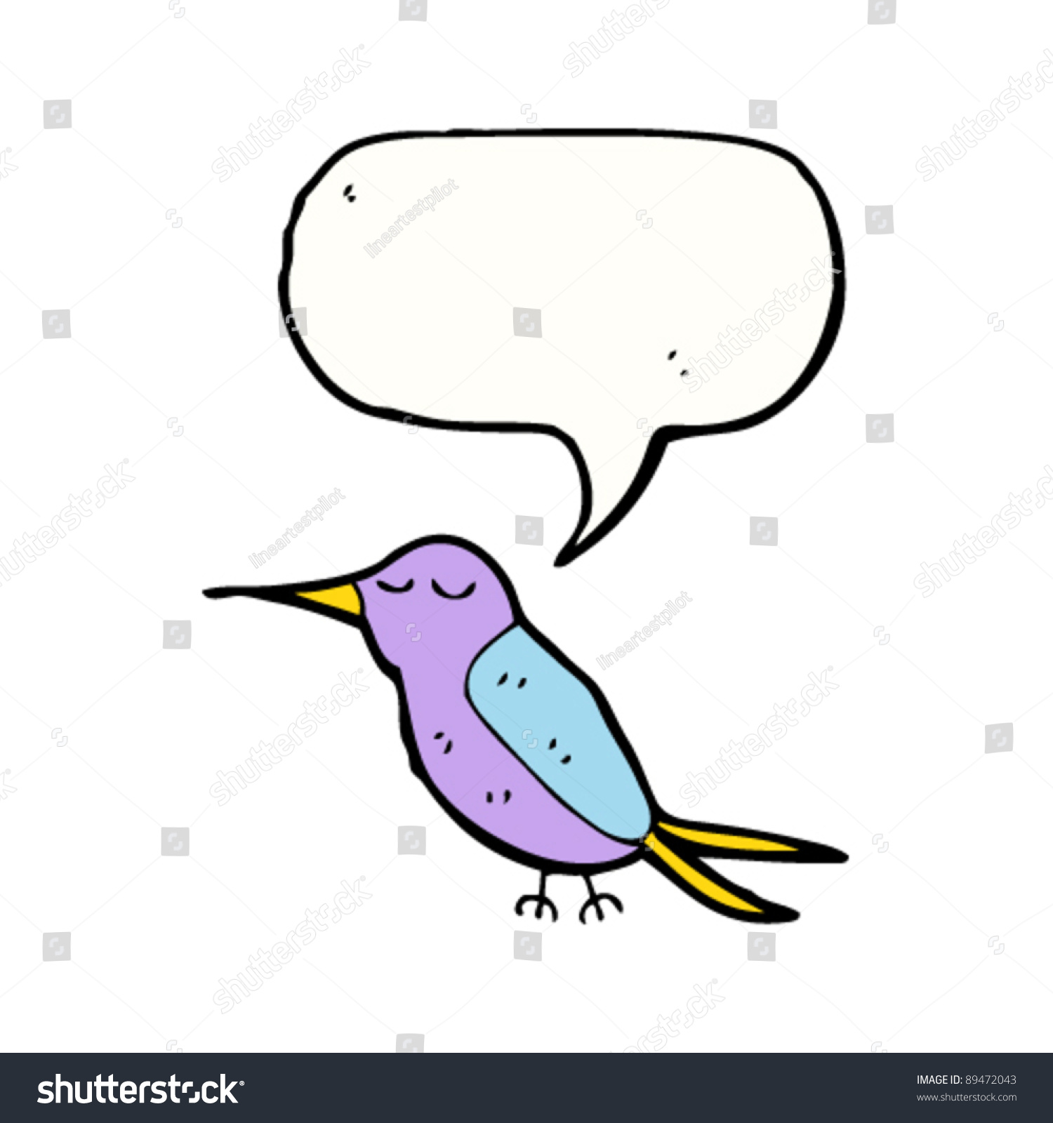 Rare Bird Cartoon Stock Vector (Royalty Free) 89472043