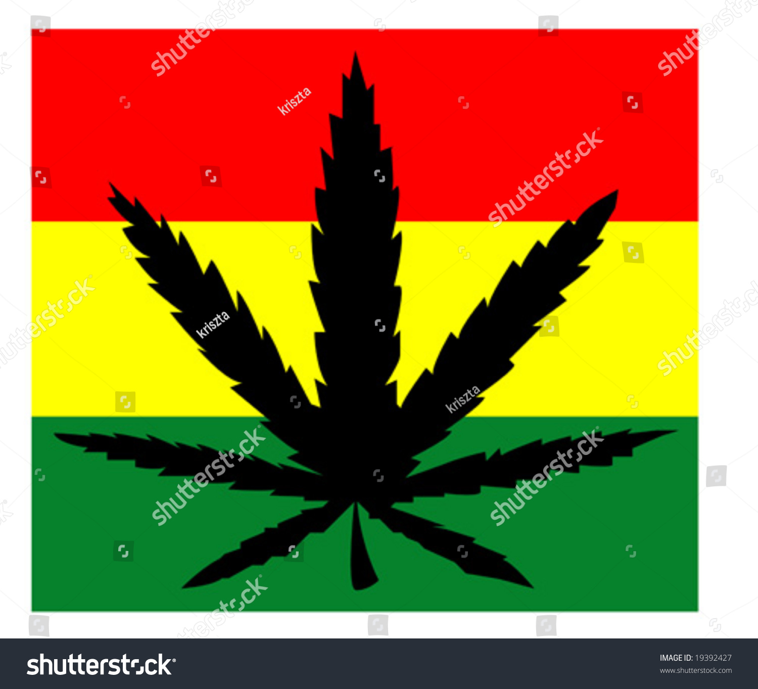 Rastafarian Reggae Flag Marijuana のベクター画像素材 ロイヤリティフリー