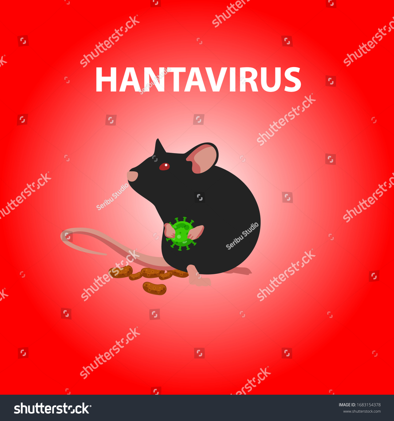 Rat Mouse Green Hantavirus Icon Hantavirus Stock Vector Royalty Free