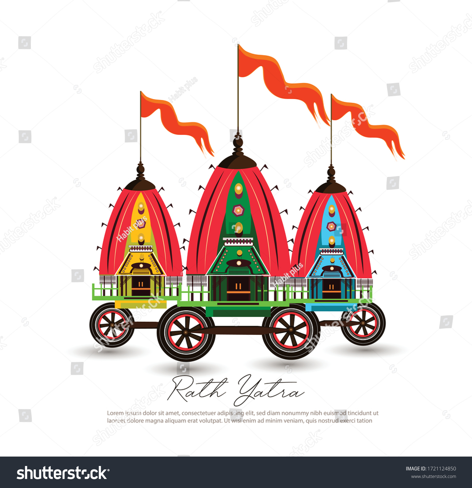 Rath Yatra Festival Locally Called Ratha Stock Vector (Royalty Free ...