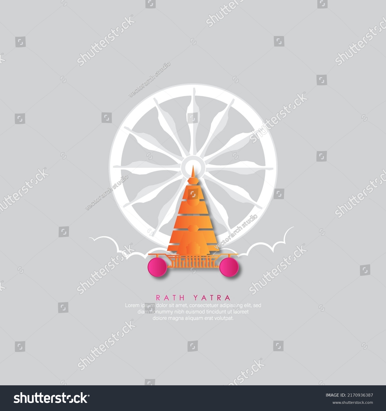 Ratha Yatravector Illustration Ratha Yatra Lord Stock Vector (Royalty ...