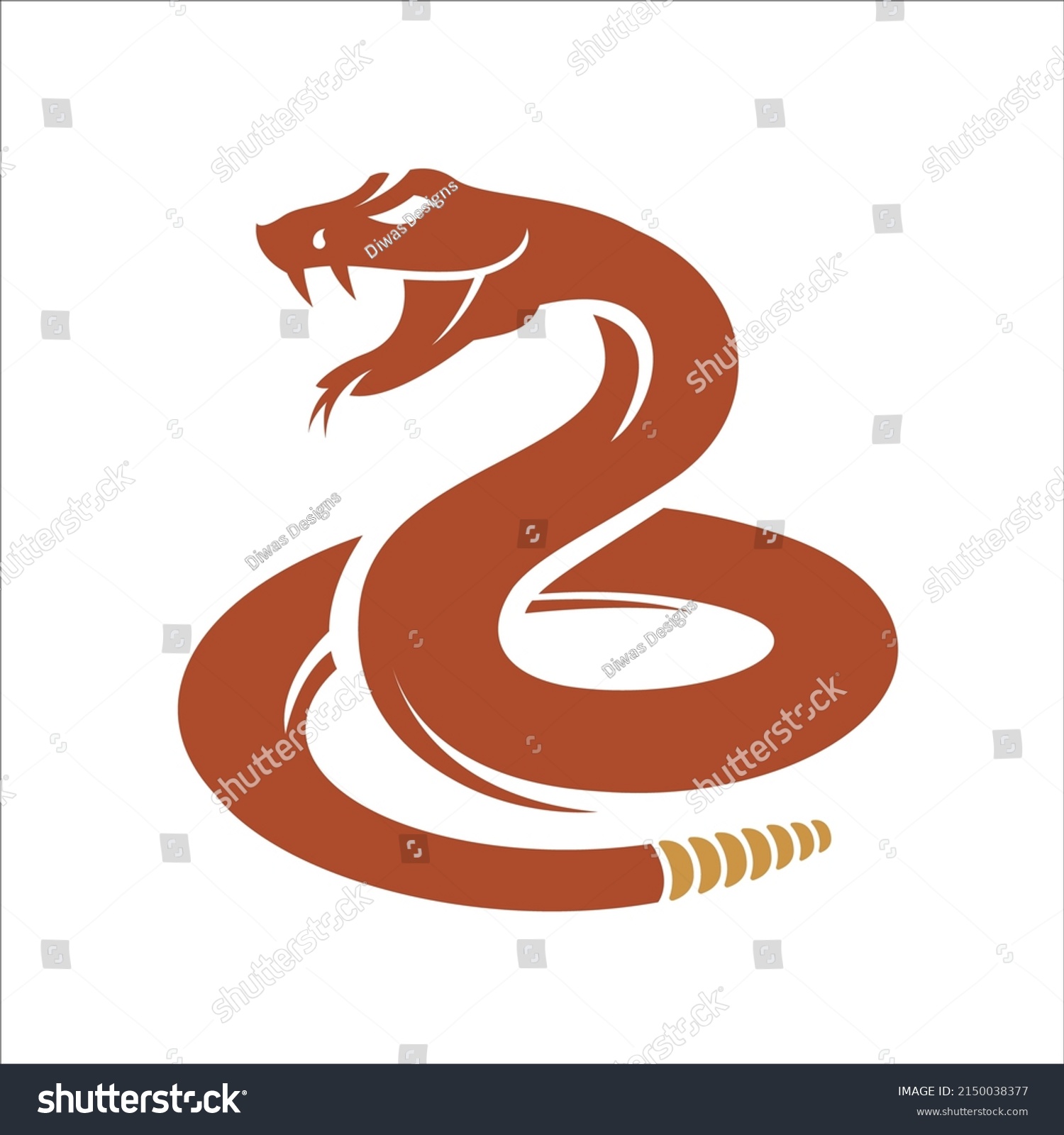 SVG of Rattlesnake icon vector illustration flat snake logo design svg