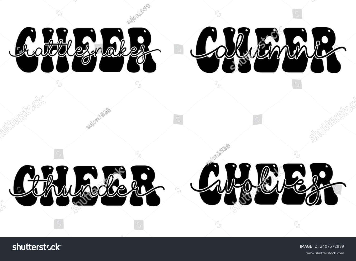 SVG of Rattlesnakes Cheer, Cheer Alumni, Thunder Cheer, Wolves Cheer kids T-shirt

 svg