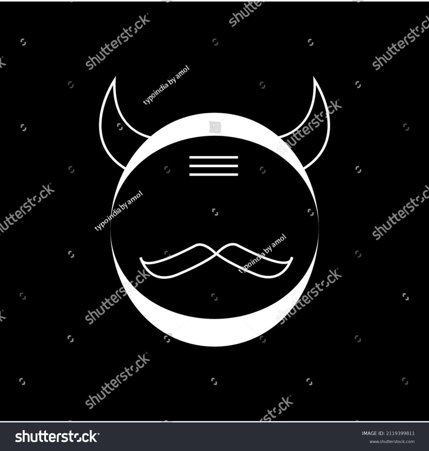 Ravan Face Icon Ravan Face Vector Stock Vector (Royalty Free) 2119399811