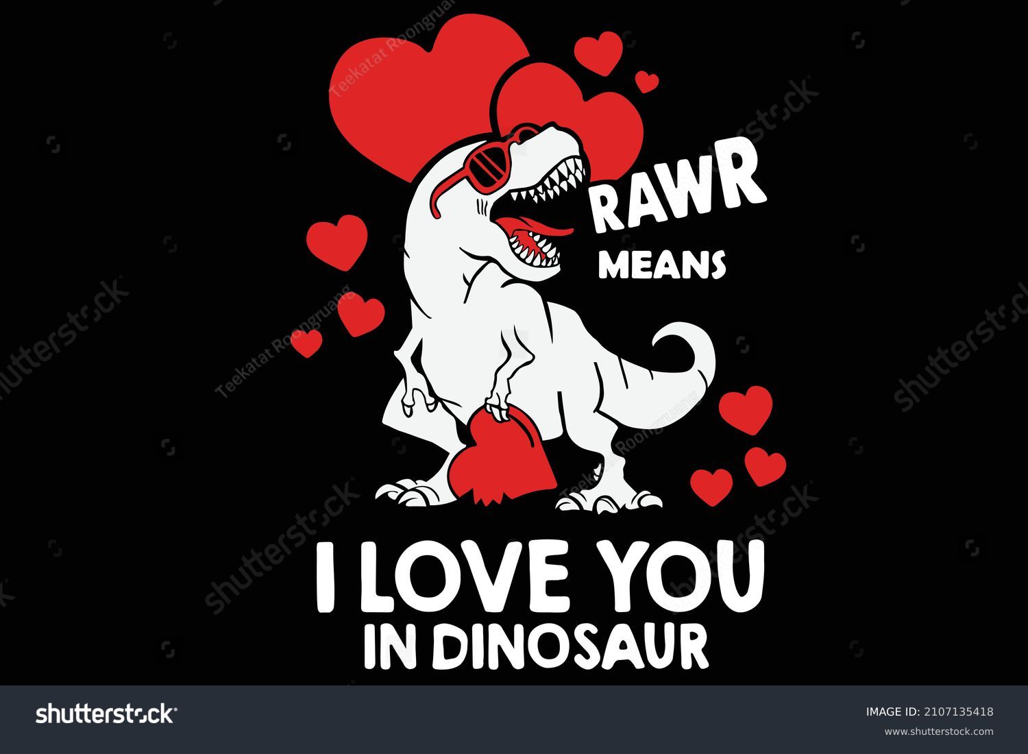 SVG of Rawr Means I love you in Dinosaur. typography of happy valentines day text . Vector illustration. Wallpaper, flyers, invitation, t-shirt, posters, brochure, banners. svg