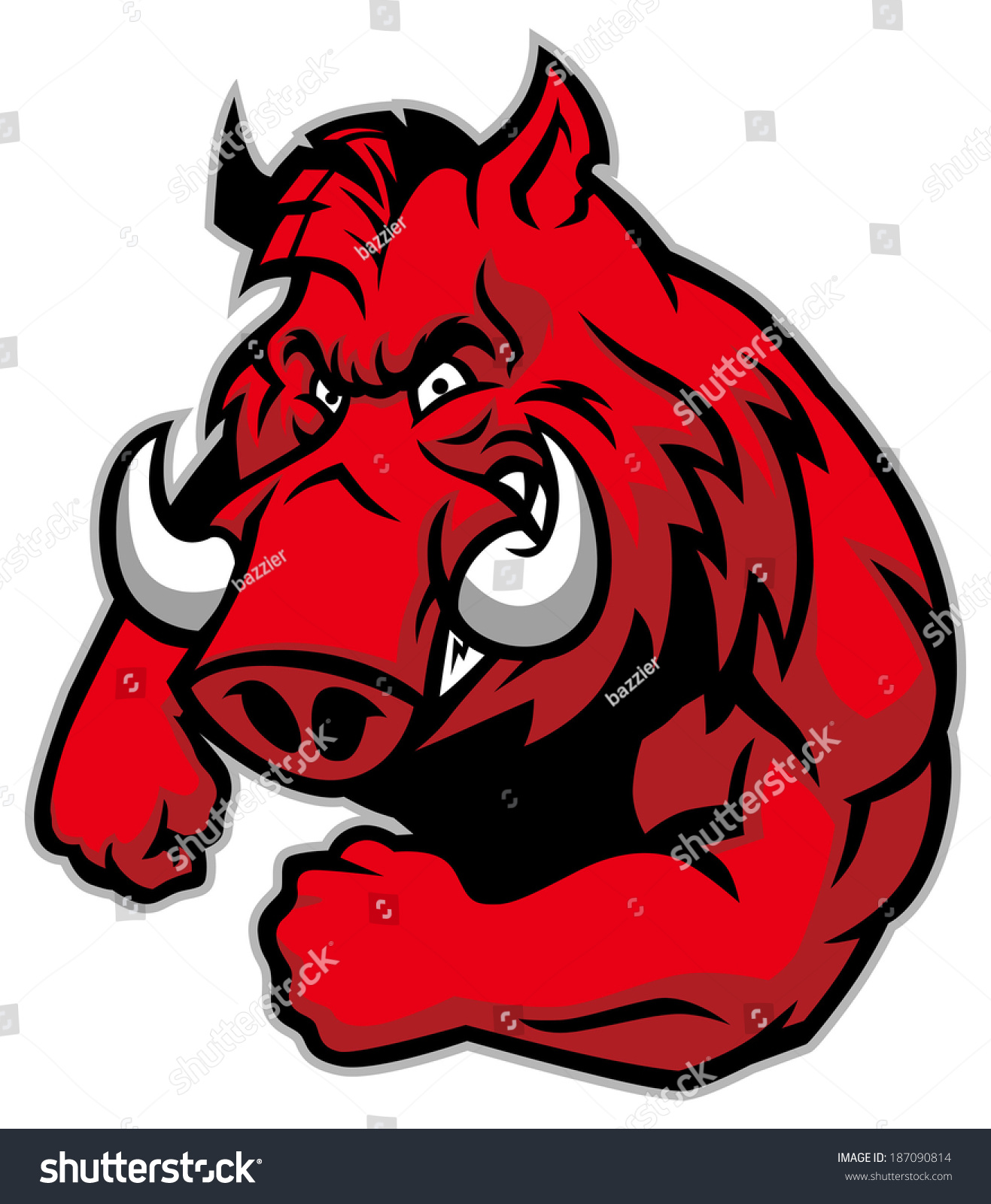 Razorback Mascot Stock Vector (Royalty Free) 187090814 | Shutterstock