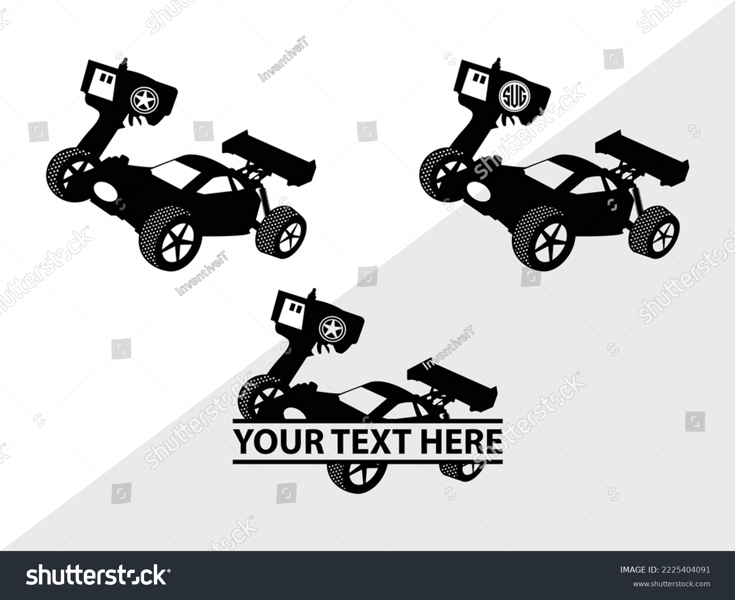SVG of Rc Car Monogram Printable Vector Illustration svg