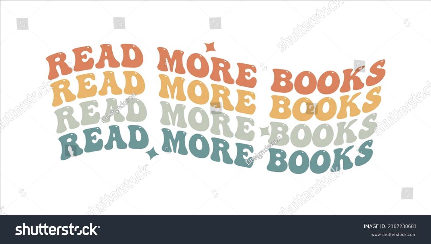 SVG of Read more Books Retro Reading wavy 3D typography Sublimation vector EPS on white background svg