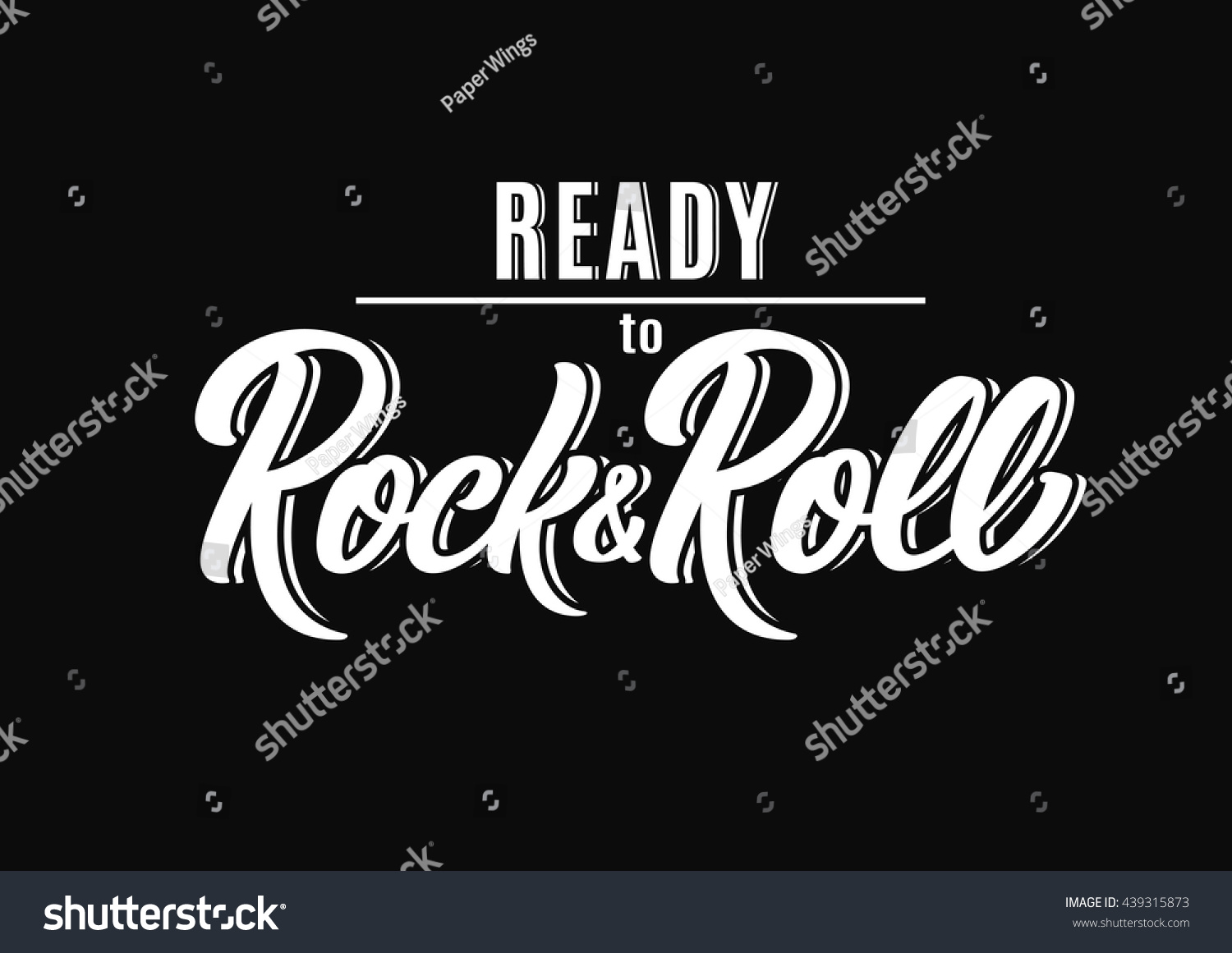 Ready To Rock And Roll Poster. Stock Vector Illustration 439315873 ...