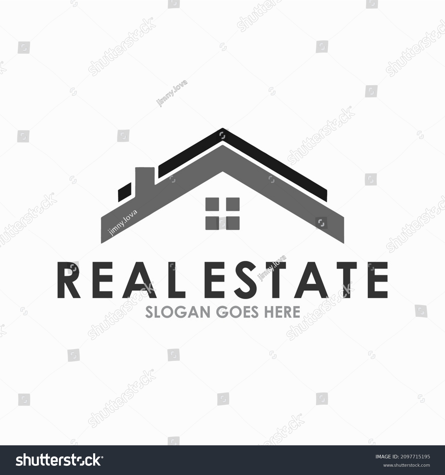 Real Estate Logo Construction Architecture Building Stock Vector ...