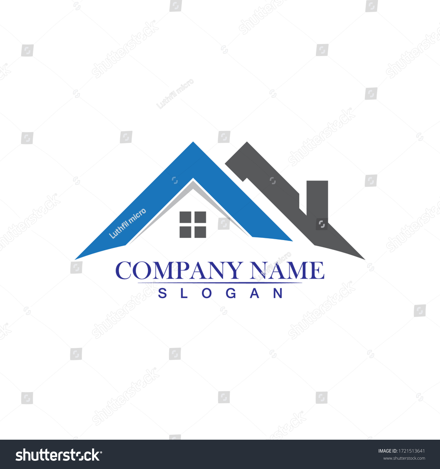 Real Estate Property Construction Logo Design Stock Vector (Royalty ...