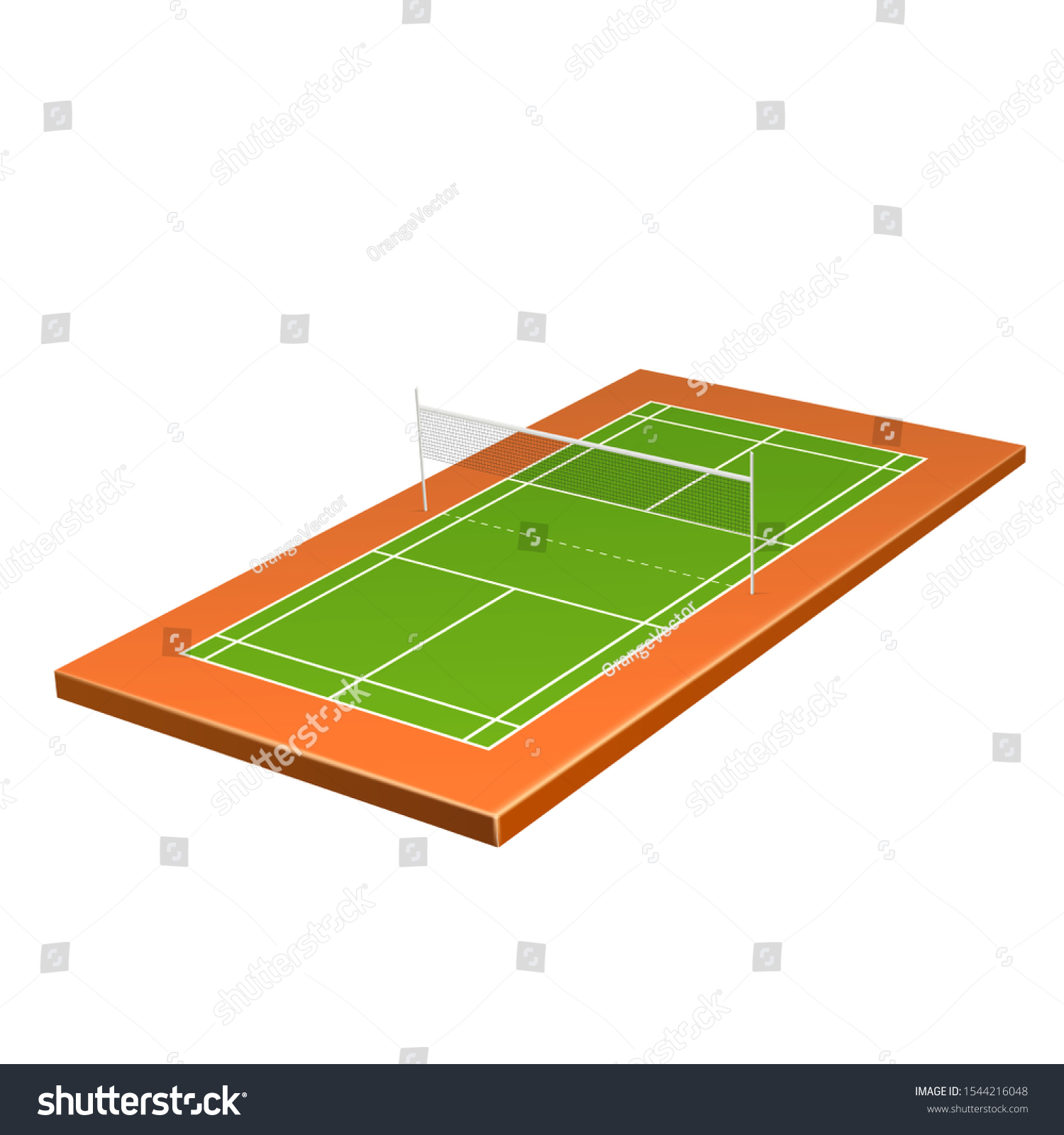 Realistic Badminton Playground Net Vector Sport Stock Vector (Royalty ...