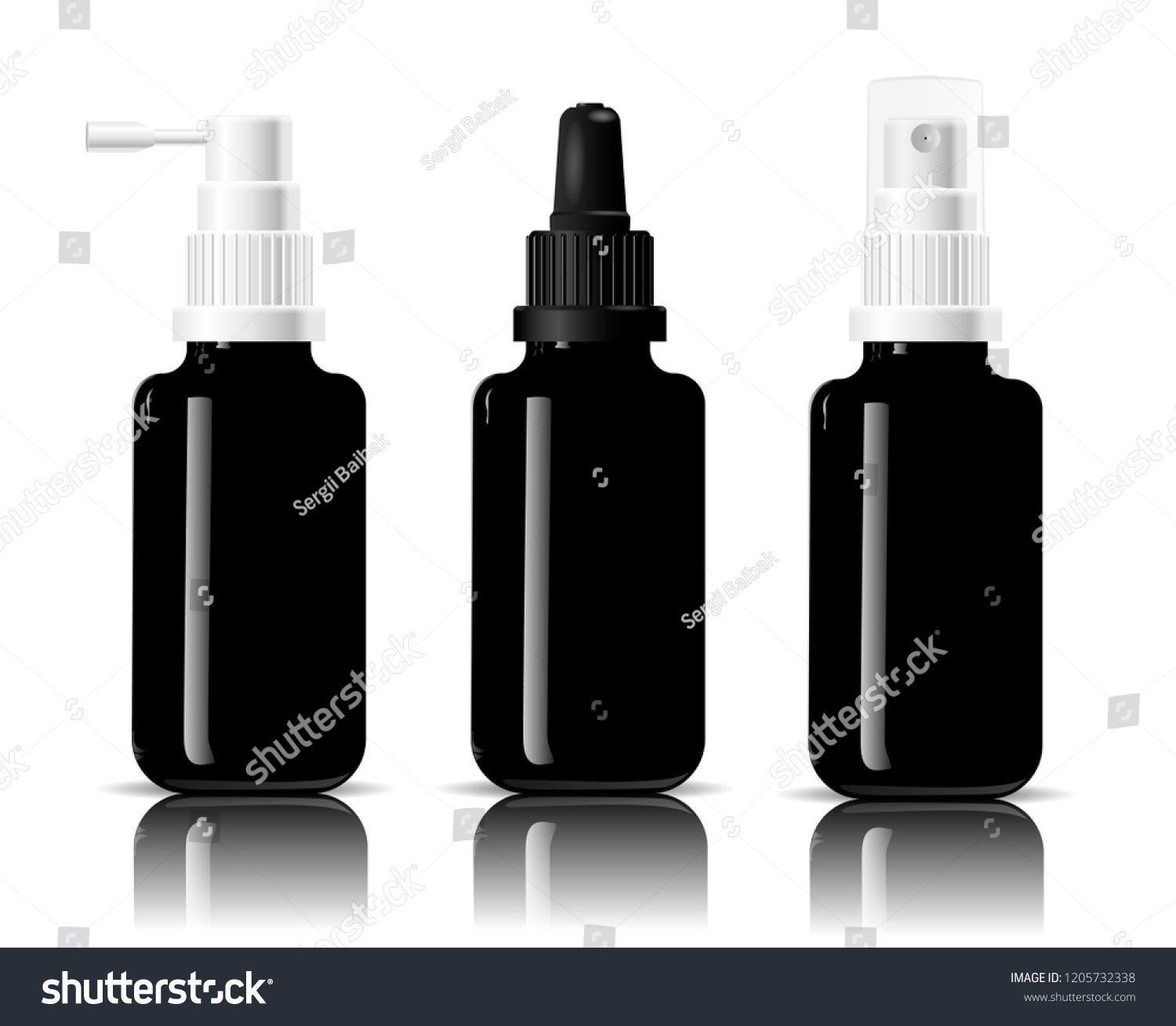 Download Realistic Black Glossy Glass Plastic Medical Stock Vector Royalty Free 1205732338