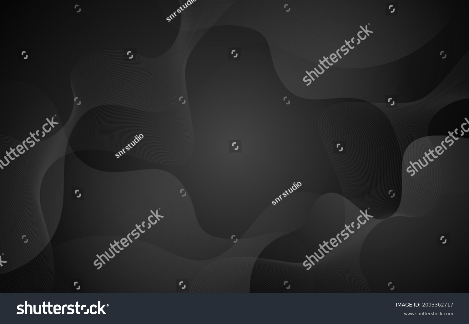 Realistic Black Texture Wavy Background 3d Stock Vector (Royalty Free ...