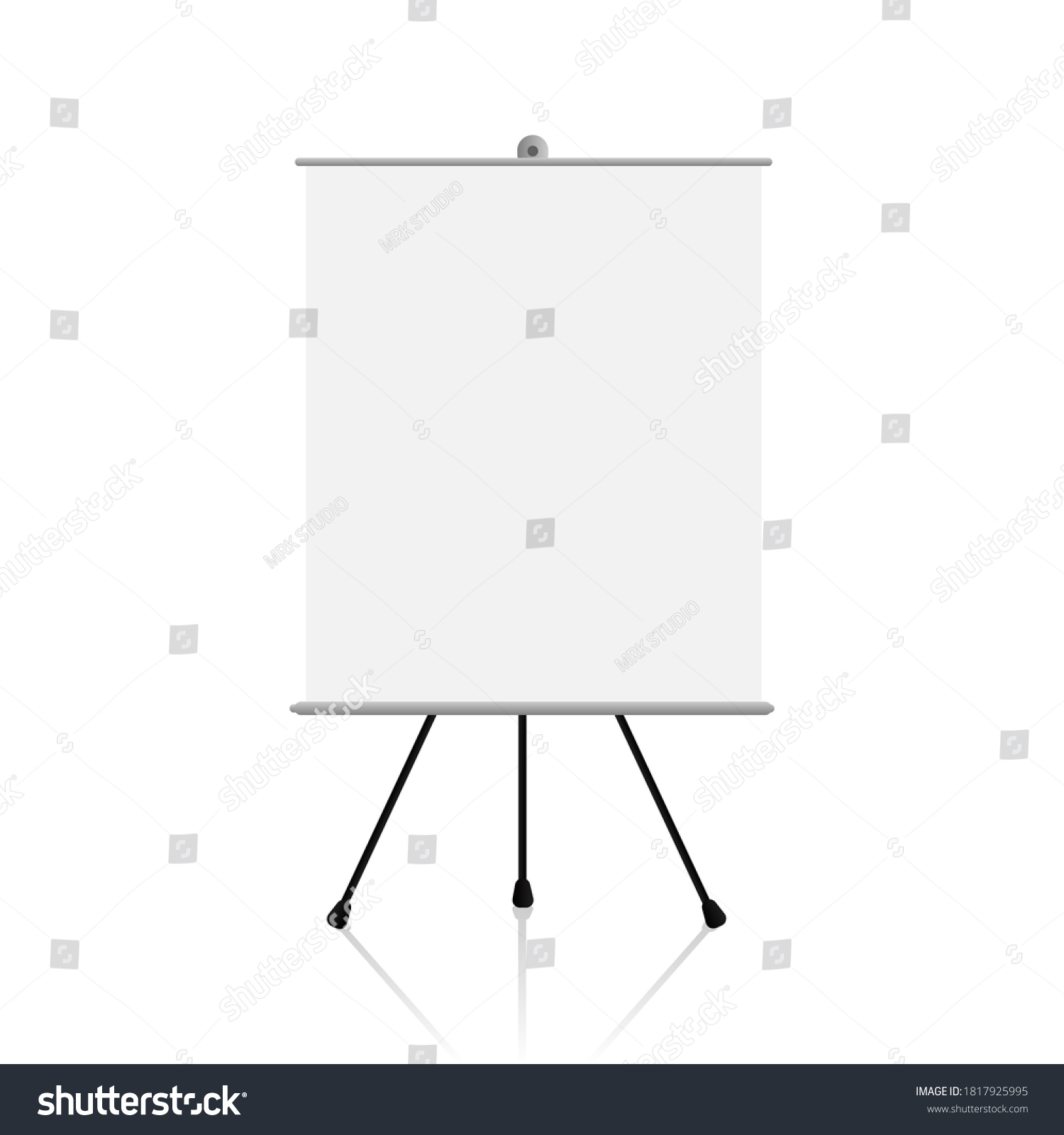 Realistic Blank Empty Flip Chart Mockup Stock Vector (Royalty Free ...