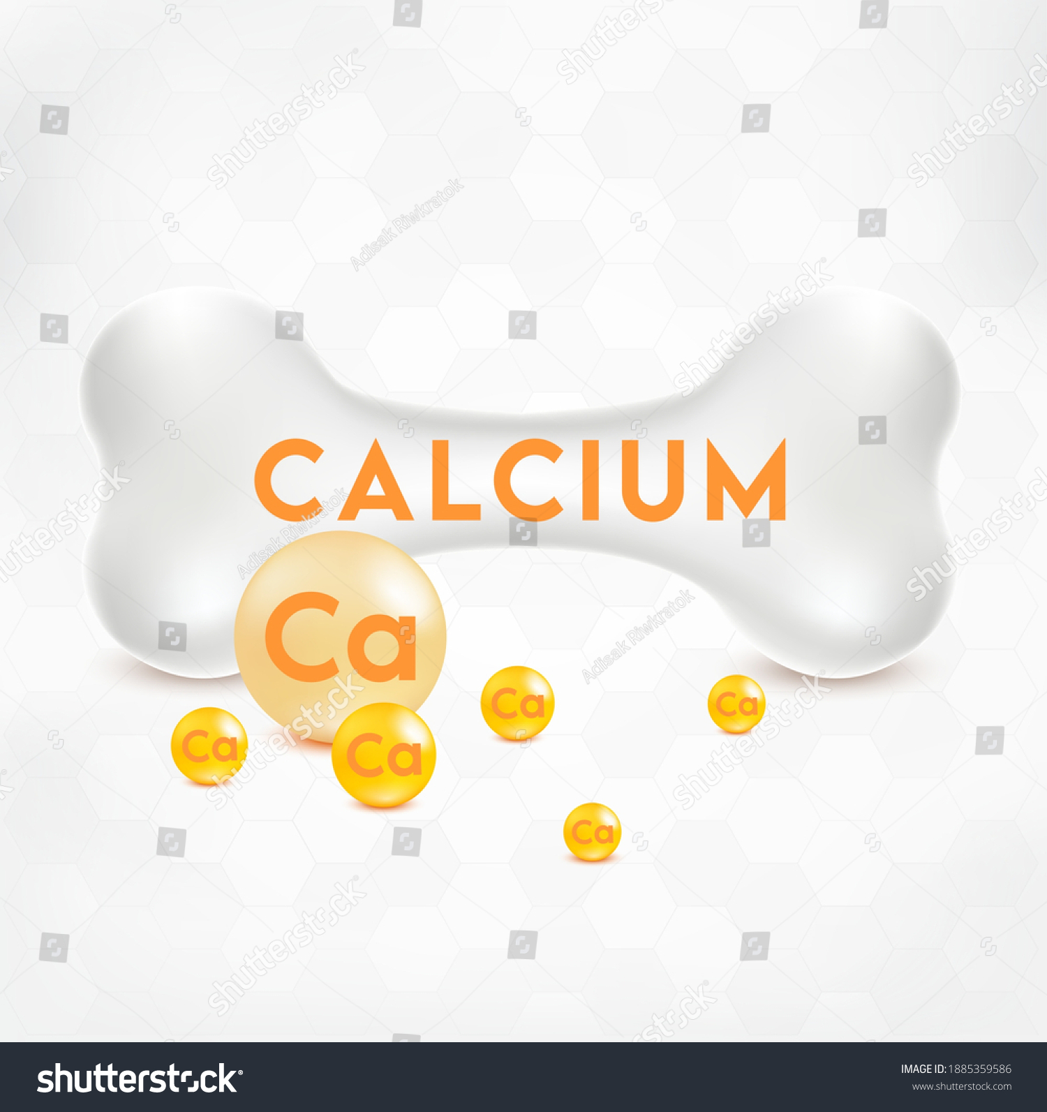 Realistic 3d Bone Calcium Fluorine Particles Stock Vector Royalty Free 1885359586 Shutterstock