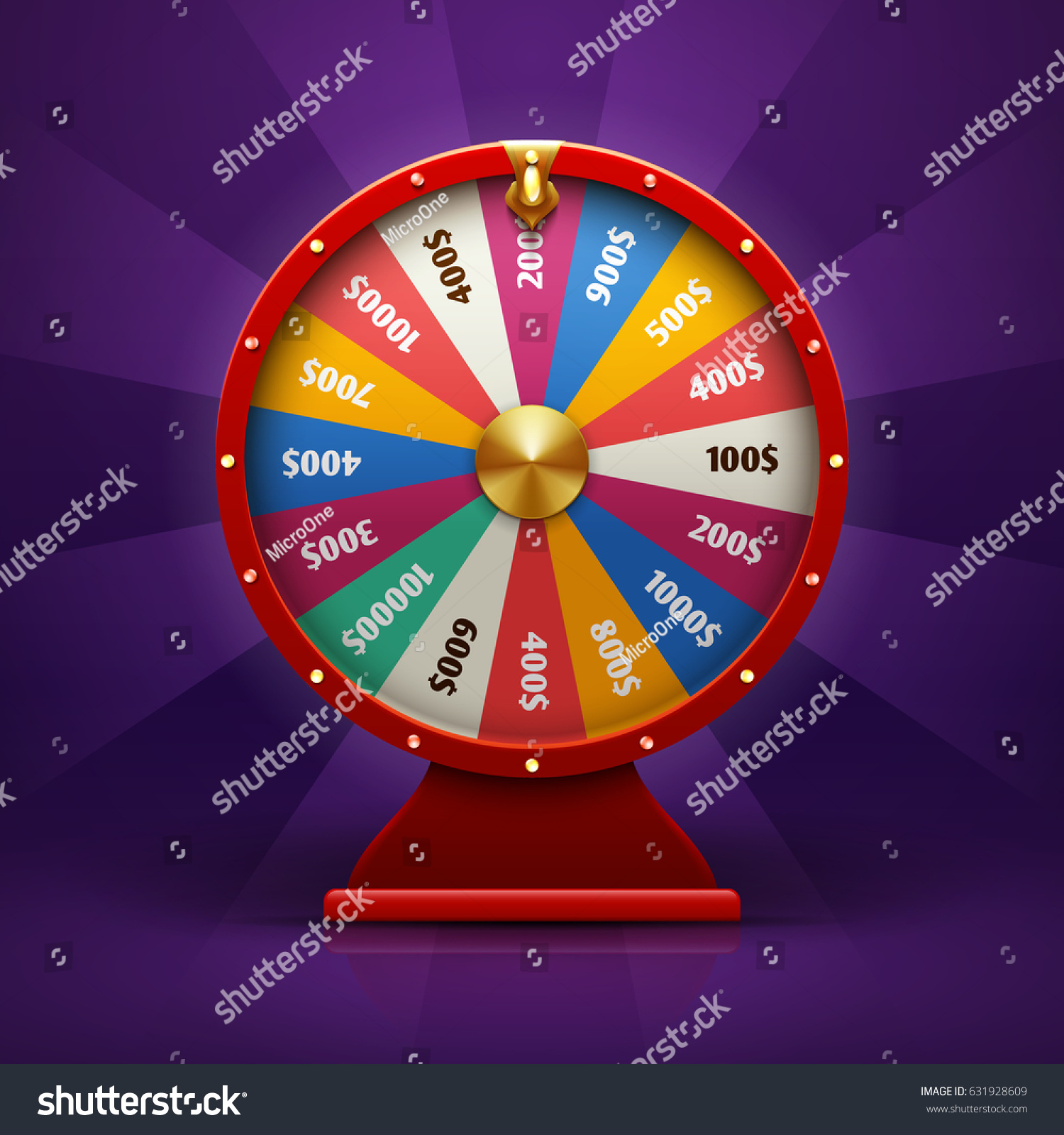 Realistic 3d Spinning Fortune Wheel Lucky Stock Vector 631928609 - Shutterstock1500 x 1600