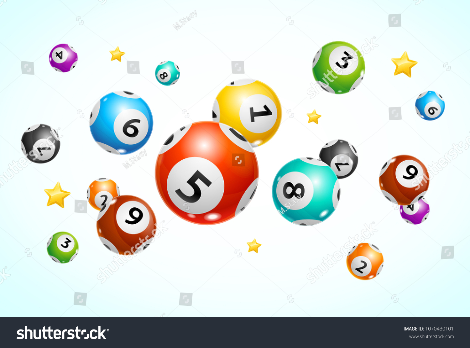 Realistic Detailed 3d Lotto Ball Concept Stock Vector (Royalty Free ...