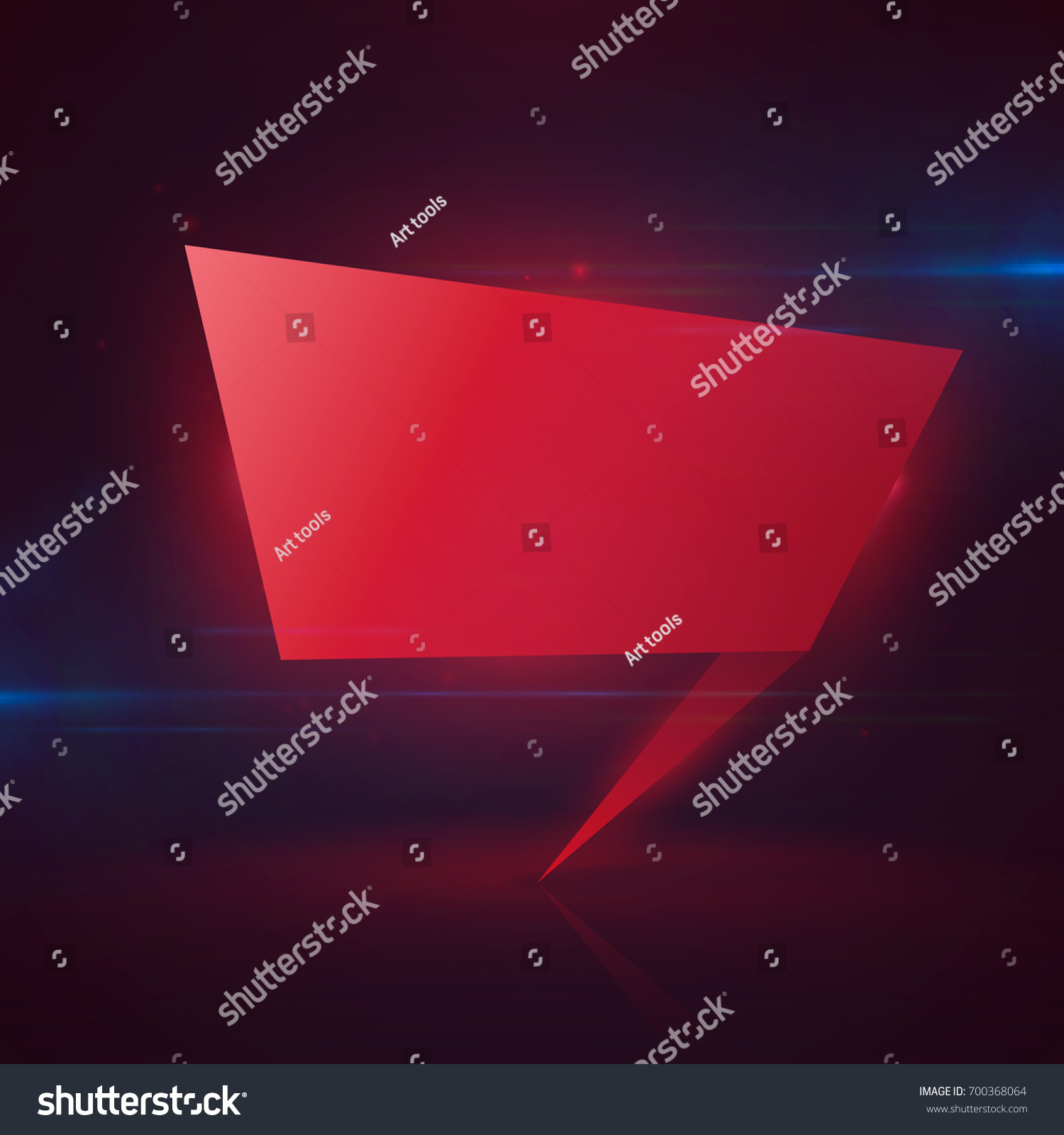 Realistic Empty 3d Banner Template Neon Stock Vector Royalty Free 700368064