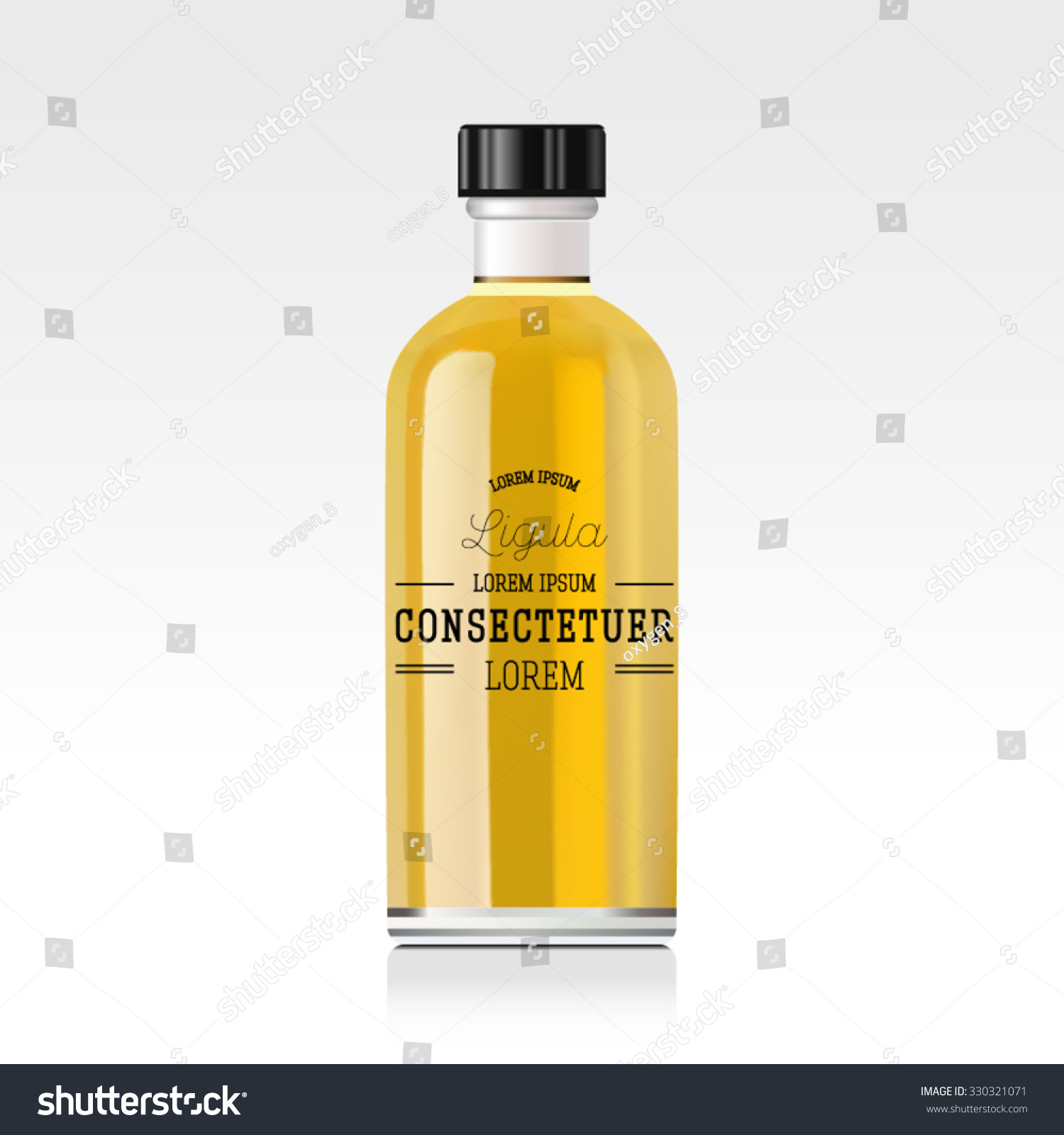 Realistic Essential Oil Bottle Mock Cosmetic Stock Vector (Royalty Free