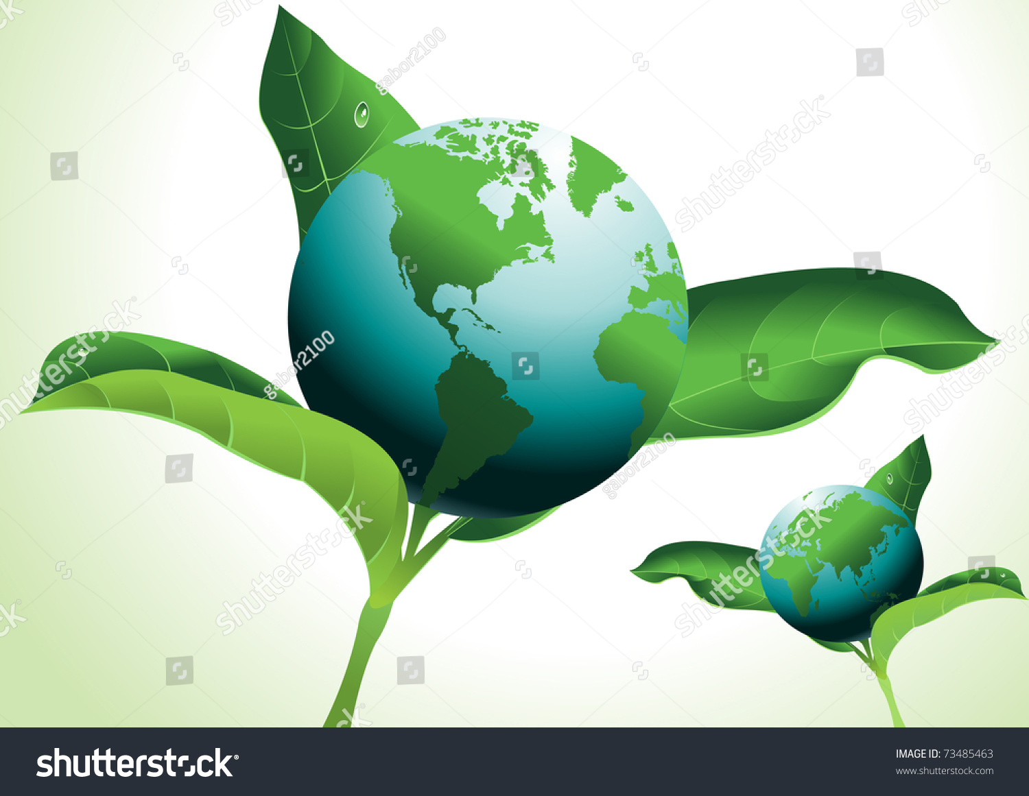 Realistic Flower Design Earth Globe Stock Vector (Royalty ...