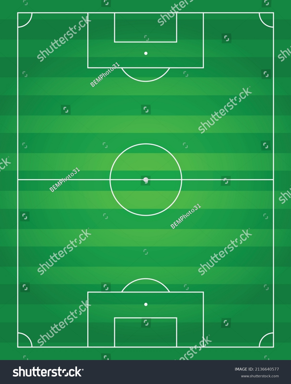 Realistic Football Field Official Markings On Stock Vector (Royalty ...