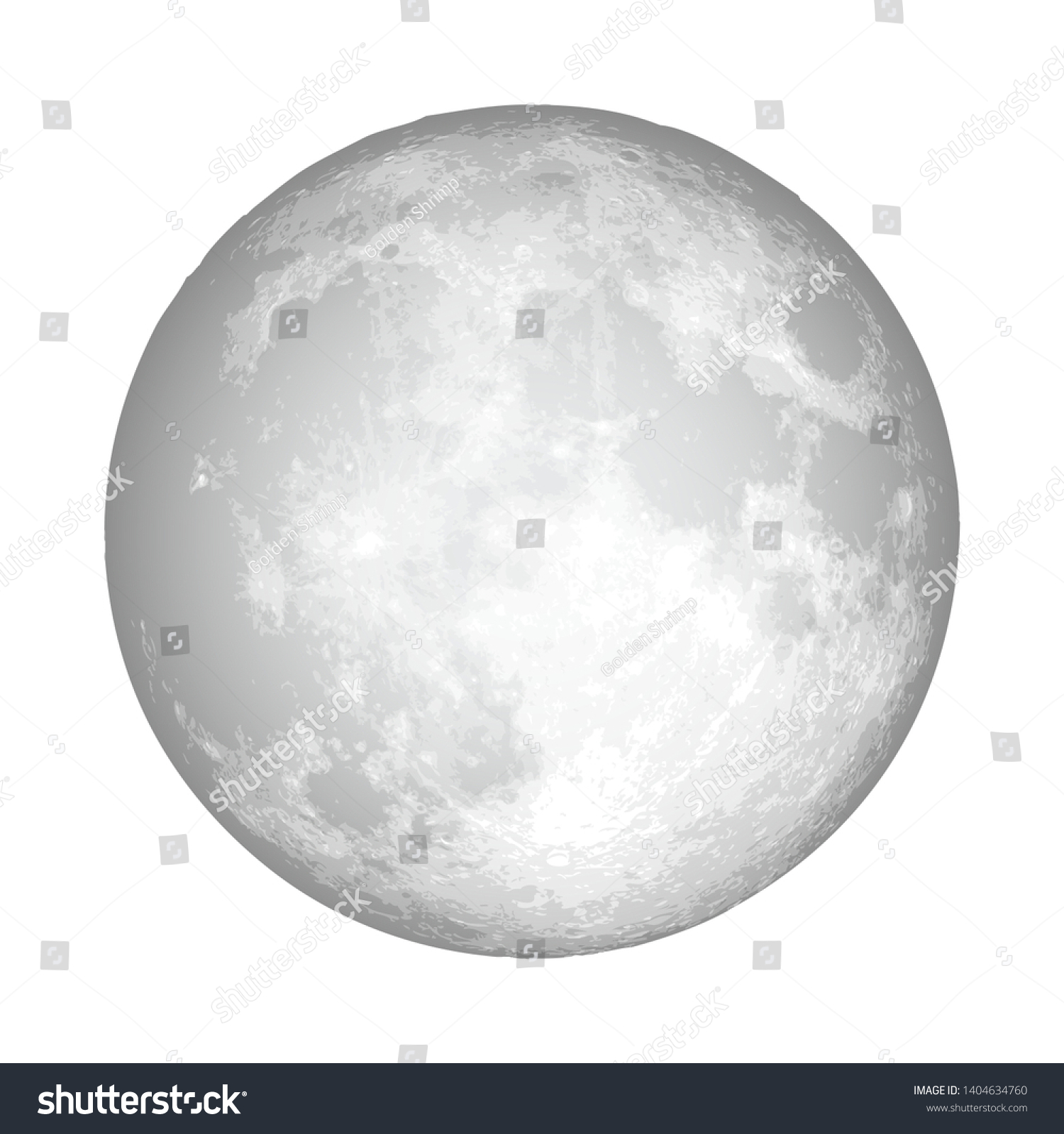 Realistic Full Moon Astrology Astronomy Planet Stock Vector (Royalty ...