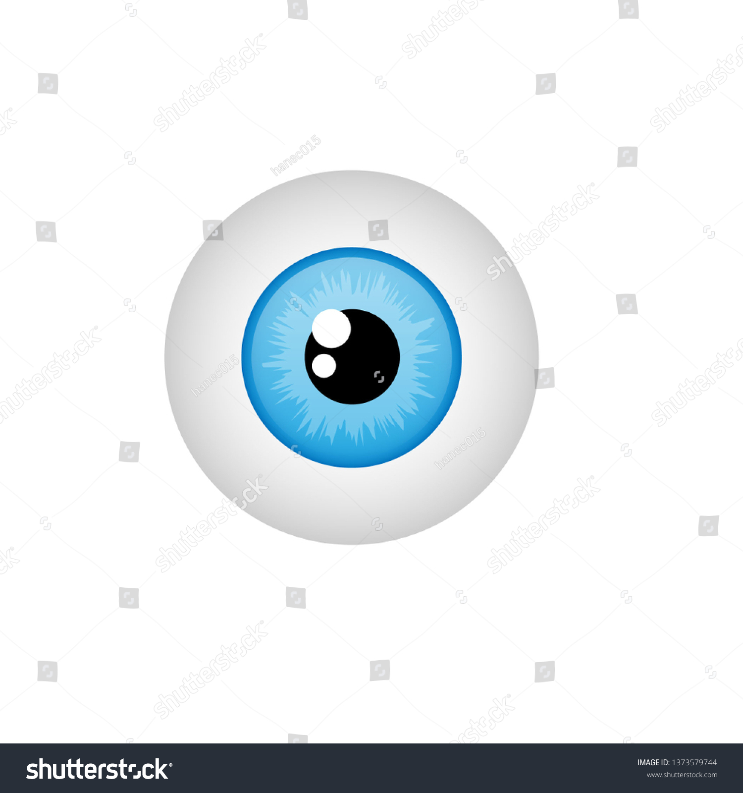 Realistic Human Eyeballblue Glossy Eye Bright Stock Vector (Royalty ...