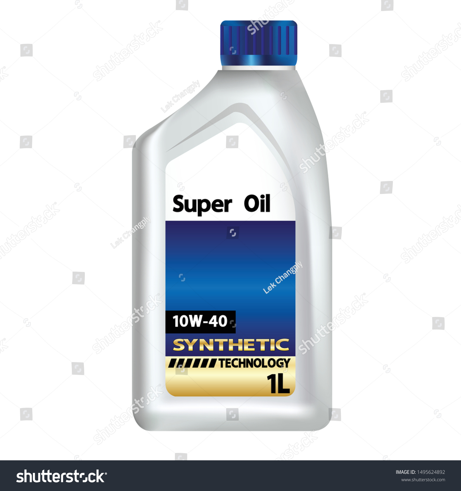 Download Realistic 1 Liter Motor Oil Lubricant Stock Vector Royalty Free 1495624892