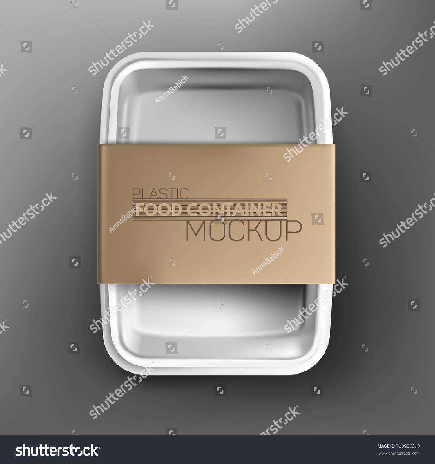 Download Realistic Plastic Food Container Mockup Product Stock Vector Royalty Free 723955390