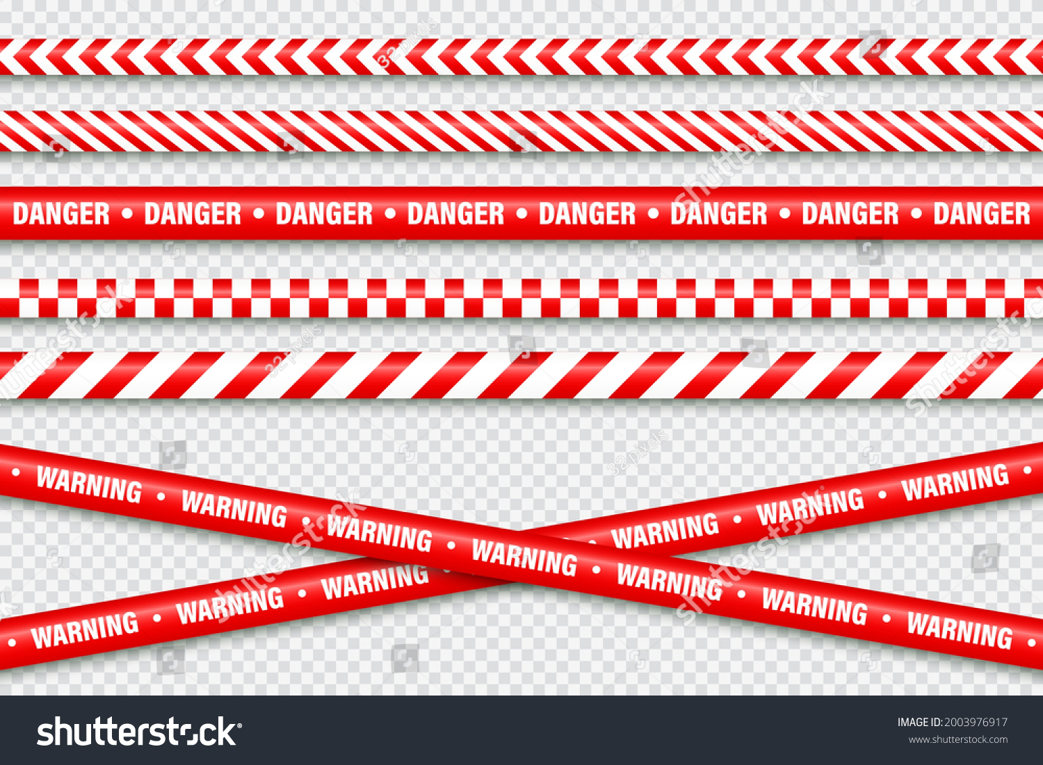 SVG of Realistic red barricade tape. Police warning line. Danger or hazard stripe. Under construction sign. Vector illustration. svg