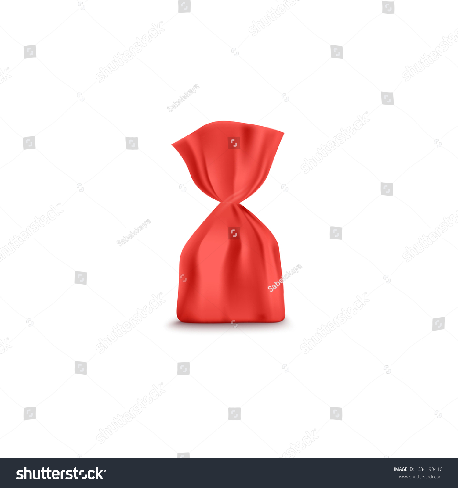 Download Realistic Red Foil Candy Wrapper Mockup Stock Vector Royalty Free 1634198410
