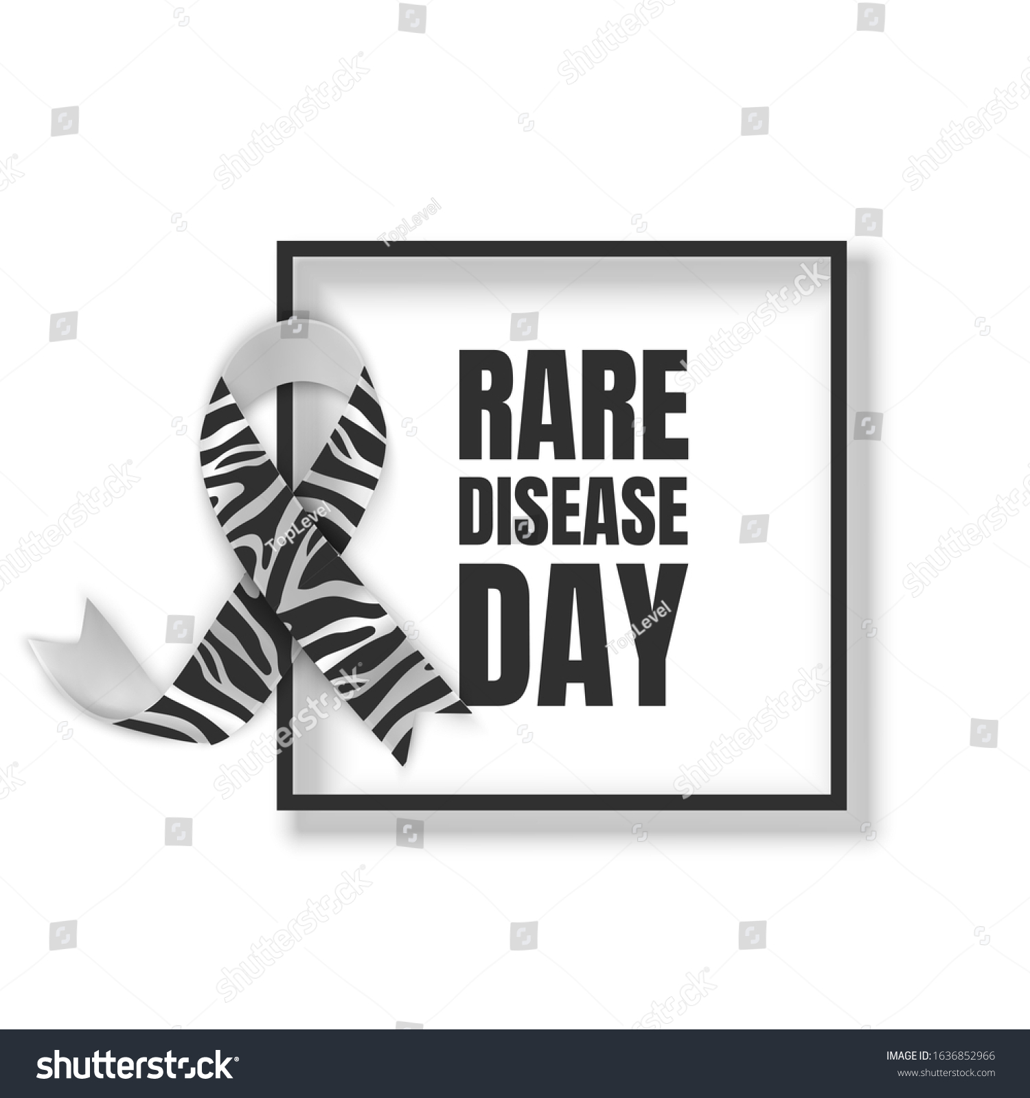 Realistic Ribbon Symbol Rare Disease Awareness Stock Vector Royalty