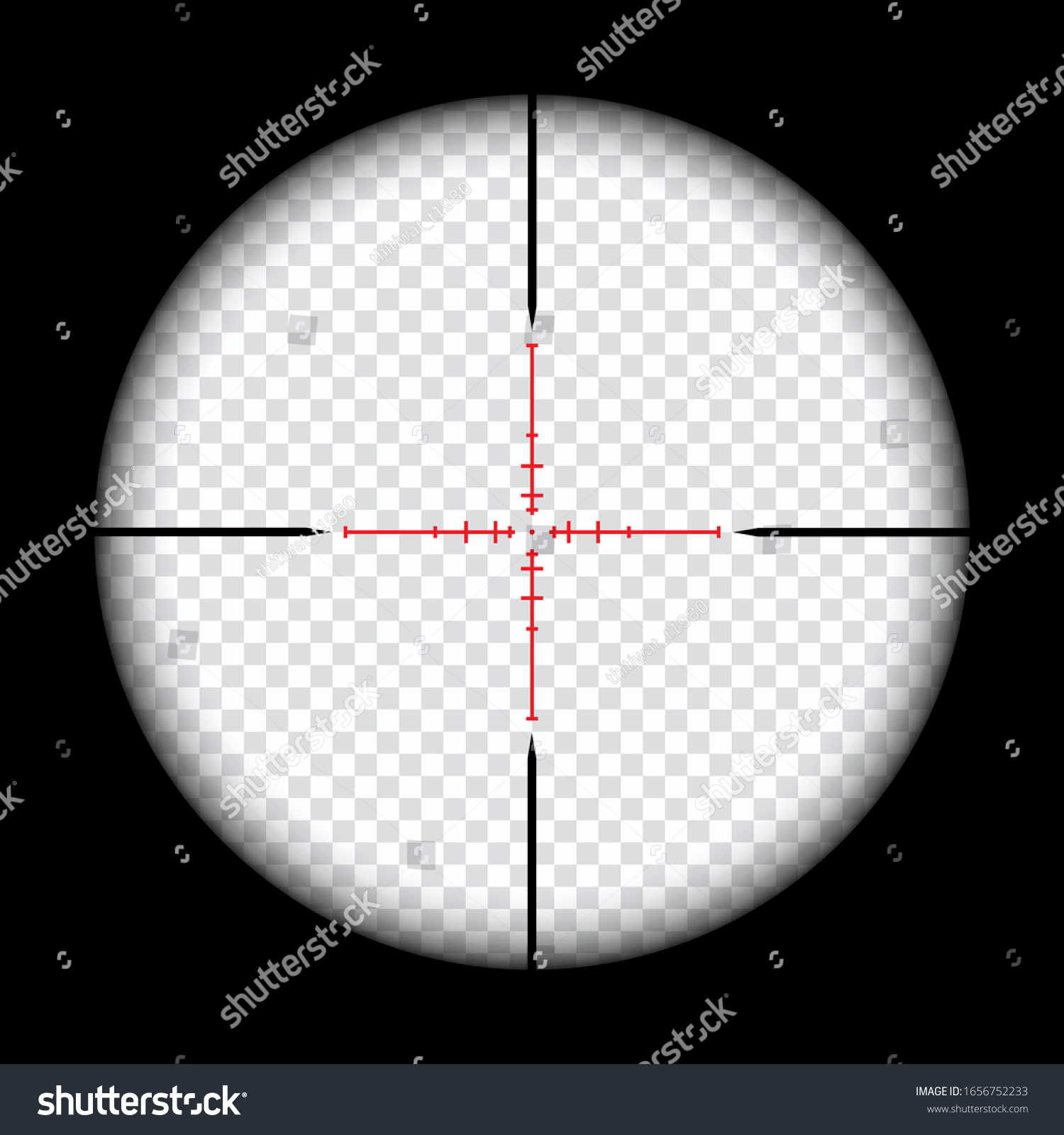 Realistic Sniper Scope Crosshairs View Sniper Stock Vector (Royalty ...