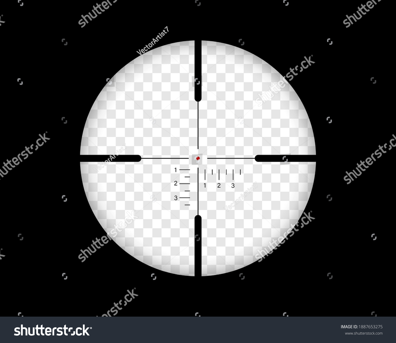 Realistic Sniper Scope Marks Sniper Sight Stock Vector (Royalty Free ...