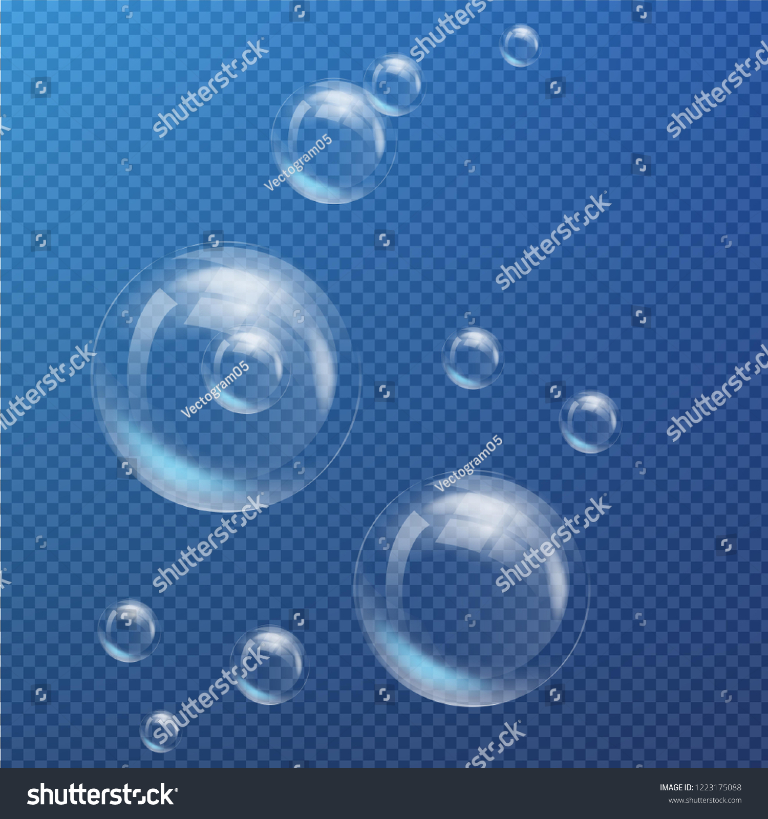 Realistic Soap Bubbles On Transparent Background Stock Vector Royalty Free