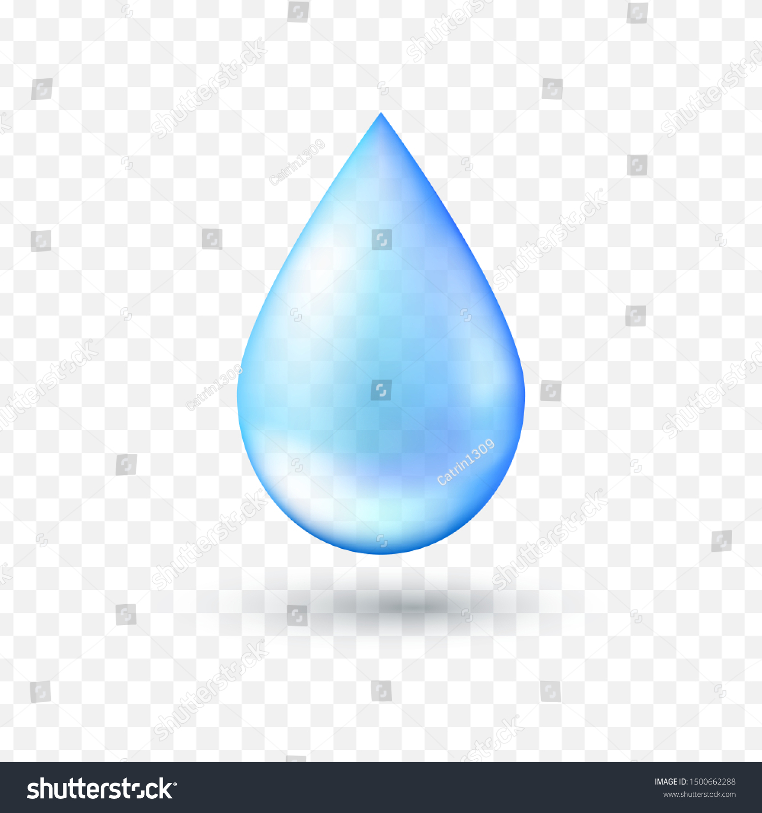 Realistic Style Water Drop Vector 3d Stock Vector (royalty Free 