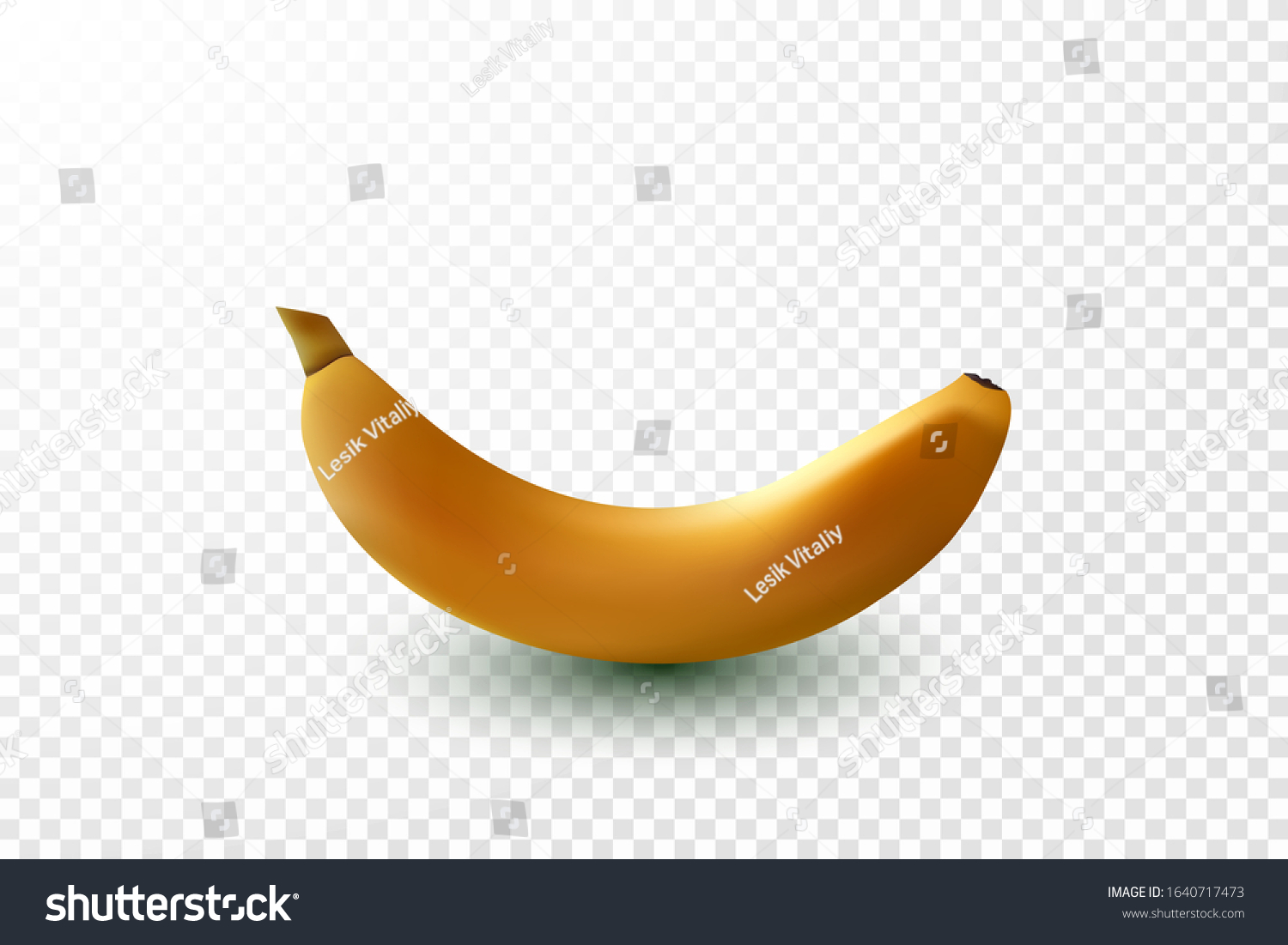 Realistic Vector Banana On Transparent Backgroundvector 스톡 벡터 로열티 프리 Shutterstock