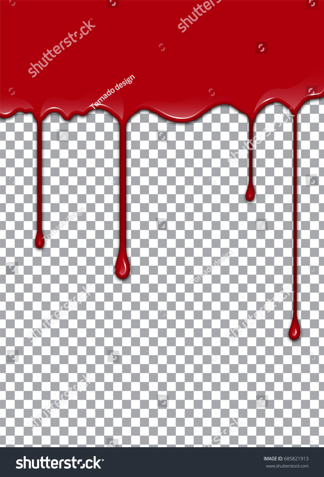 Realistic Vector Blood Transparent Background Vector Stock Vector